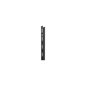 Sina simpla de perete Dolle Single Slot 1495mm, neagra, pentru rafturi modulare