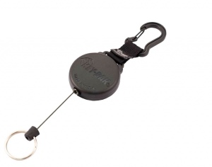 Suport de chei retractabil cu cablu kevlar de 90 cm si carabina, Super Duty Key-Bak - Img 3