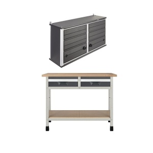 WB 1 Banc de lucru 1130x650x860 mm cu dulap suspendat, Wolfcraft