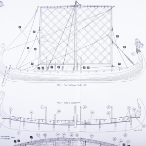 1006/01 Planuri constructie navomodel Amati Drakkar Viking - Img 1