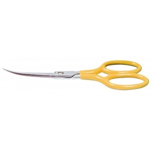 140315 Foarfeca pentru kevlar / fibra de carbon / compozite, 15cm, curbata cu lame serate, Kretzer - Img 1