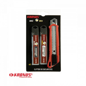 7556/12AS Cutter 18 mm + Set 10 lame schimb C60+ Set 10 lame schimb SK4, KRONUS - Img 2