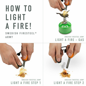 Amnar Swedish FireSteel BIO army 2in1, LIGHT MY FIRE - Img 11