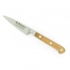 AOOFF7OLIVIER Cutit decojit, olive, lungime 7cm, otel carbon, maner din lemn de maslin, Sabatier Au Carbone - Img 2