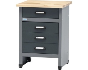 Banc de lucru 60 x 84 x 60 cm, 4 sertare, blat din lemn de fag