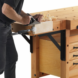 Banc de lucru pentru tamplarie PROFI Elite 1500 + platforma fixare + dulap SM07 SJOBERGS - Img 9