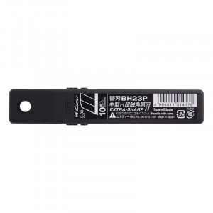 BH23P Set 10 lame cutter segmentate negre de tip H-12.3mm, NT Cutter - Img 3