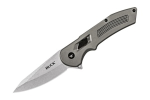 Briceag de buzunar Buck Hexam Assist (0262GYS-B / 0262ODS-B), asistat, otel 7Cr, maner PP/TPE