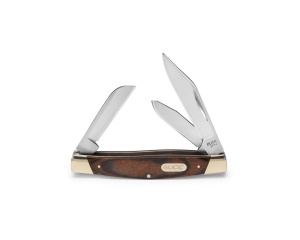 Briceag de buzunar Buck Stockman 0371BRS-B, 3 lame, maner lemn si alama