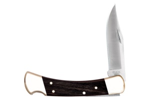 Briceag de vanatoare Buck 110 Folding Hunter (0110BRSFG-B / 0110BRS-B), otel 420HC, alama si abanos, Lockback - Img 5