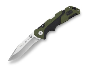 Briceag de vanatoare Buck Pursuit Small 0661GRS-B, otel 420HC, maner Versaflex verde, Lockback