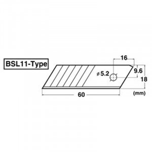 BSL-11P Set 10 lame cutter segmentate scurte de tip L- 18 MM, NT Cutter - Img 3