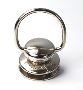 Buton superior nichelat cu inel pentru sisteme de fixare LOXX - Img 1