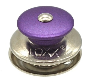 Buton superior nichelat Violet pentru sisteme de fixare LOXX