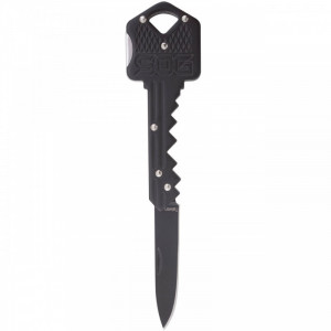 Cutit breloc SOG Key Knife Black KEY-101, lama 5Cr13MoV, Lockback, design cheie, EDC Keychain Knife - Img 9