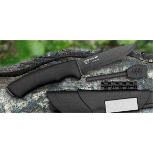 Cutit Bushcraft Survival BlackBlade (C) cu lama otel carbon C100S cu acoperire DLC , Morakniv - Img 10