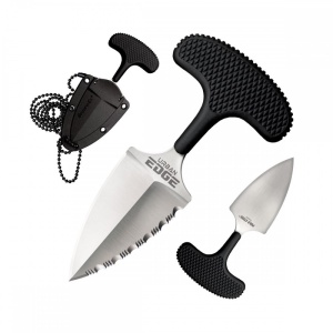 Cutit Cold Steel Urban Edge AUS8A Push Dagger (Plain / 50-50 / Double Serrated) - Img 2