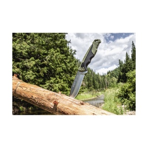 Cutit de vanatoare Buck 658 Pursuit Small 0658GRS-B, lama 8.3 cm, otel 420HC, maner cauciuc verde, teaca inclusa - Img 7