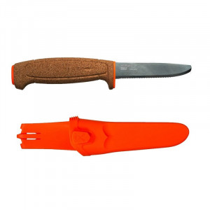 Cutit Morakniv flotabil zimtat pentru pescuit si activitati nautice, varf de siguranta, teaca inclusa portocalie Hi-Vis, - Img 2