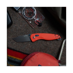 Cutit pliabil SOG Aegis AT Tanto Rescue Red 11-41-08-41, lama Tanto CRYO D2 Black TiNi, deschidere asistata S.A.T., AT-XR Lock, maner GRN Rescue Red, EDC Premium - Img 7