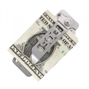 Cutit pliabil SOG Cash Card EZ1-CP, lama Clip Point 8Cr13MoV, Liner Lock, Money Clip, EDC Slim Wallet Knife - Img 8