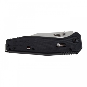 Cutit pliabil SOG Flare FLA1001-CP, lama Clip Point 8Cr13MoV Satin, deschidere asistata S.A.T., Arc Lock, maner GRN, EDC - Img 12