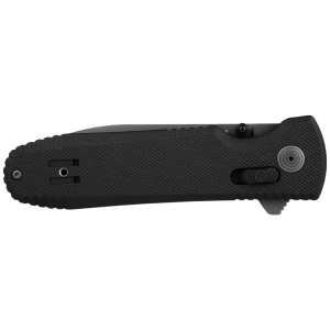 Cutit pliabil SOG Pentagon XR LTE Black 12-61-05-57, lama Spear Point CTS XHP Black TiNi, XR Lock, Flipper, maner G10 Black cu liner-e Carbon Fiber, EDC Tactical - Img 6