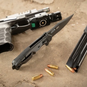 Cutit pliabil SOG SEAL XR Ti USA Made, lama CPM S35VN, maner titan, mecanism XR Lock, fabricat in SUA - Img 10