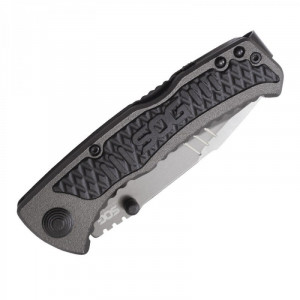Cutit pliabil SOG Sideswipe SW1011-CP, lama asistata 7Cr15, Lockback, maner aluminiu cu insertii GRN - Img 5