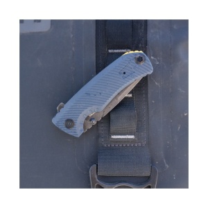 Cutit pliabil SOG Tellus ATK Squid Ink Yellow 11-06-03-43, lama Clip Point CRYO 440C, ATK Lock, maner GRN galben, EDC Outdoor - Img 10