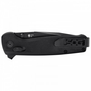 Cutit pliabil SOG Terminus XR Black, lama D2 Black TiNi, XR Lock, maner G10 negru, Flipper EDC - Img 6