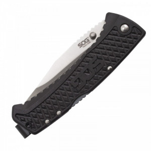 Cutit pliabil SOG Traction TD1011-CP, lama Clip Point 5Cr13MoV, Lockback, maner GRN ultraușor - Img 6