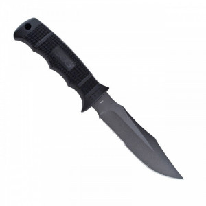 Cutit tactic SOG SEAL Pup Black, otel AUS-8, lama partial zimtata 120 mm - Img 10