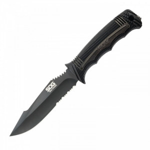 Cutit tactic SOG SEAL Strike Black TiNi, otel AUS-8, lama partial zimtata 125 mm - Img 8