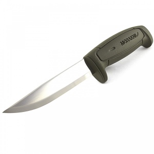 Cutit utilitar Morakniv Basic 511 (C) Military Green cu lama 91 mm, otel carbon