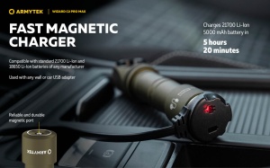 F06701CO Wizard C2 Pro Max Magnet USB Olive - lumina alba, Armytek - Img 20