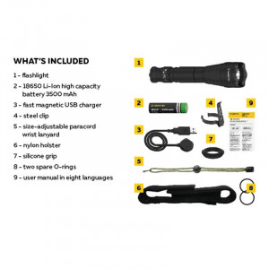 F07301C Lanterna tactica Predator Pro magnet USB - lumina alba, Armytek - Img 8