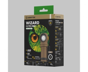 Lanterna frontala Armytek Wizard C2 Pro Max Sand White 4000 lm cu acumulator 21700 - Img 7