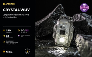 Lanterna multifunctionala Armytek Crystal WUV Grey 150 lm cu lumina UV 365 nm - Img 10