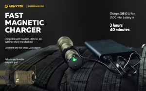 Lanterna tactica Armytek Dobermann Pro Magnet USB Olive Warm 1400 lm cu acumulator inclus - Img 17