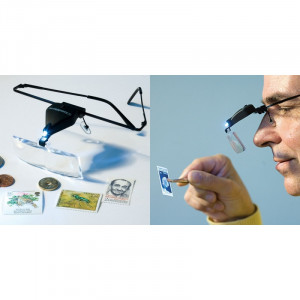 Lupa-ochelari cu LED de iluminare, modelism/hobby - Img 2