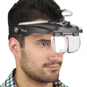 Lupa pentru cap MagniVisor, cu 4 lentile si LED - Carson - Img 3