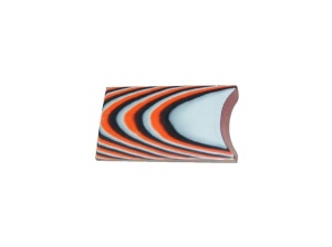 Material compozit pentru maner cutit G10 - 8 mm, Black/White/Orange 1/1/1