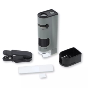 Microscop de buzunar Carson, cu clemă adaptor pentru smartphone, 120x-240x - Img 3