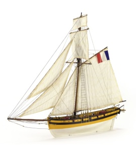 Navomodel Corsarul Cutter Le Renard, scara 1:50 Model de navă din lemn - Artesania Latina - Img 1