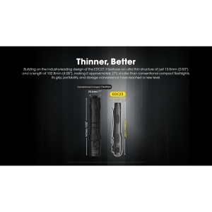 Nitecore EDC23, Lanterna EDC Ultra-Subtire 2500 Lumeni - Img 6