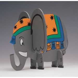Pebaro 347S, Sablon din lemn, elefant, pentru traforaj, dimensiunea A4 - Img 2