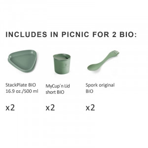 PICNIC FOR 2 BIO set vase picnic pentru 2 persoane, LIGHT MY FIRE - Img 3
