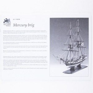 Planuri constructie navomodel Victory Models, bric rusesc Mercury, Scara: 1:64, Lungime: 80 cm, Amati Italia - Img 1