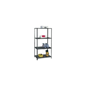 Raft metalic cu 4 polițe zincate 1000x350x2000 mm max. 85 kg/poliță, montaj cu șuruburi, gri